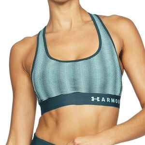LG Women's Striped Sports Bra - Teal and Black
